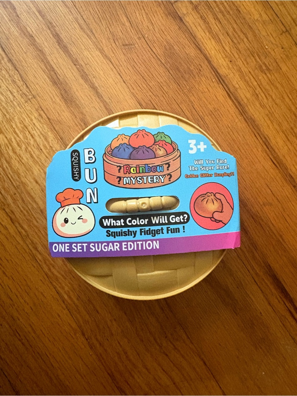 Rainbow Mystery Squishy Bun - Gold Squishy Fidget Toy